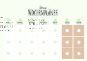 Wochenplaner für Kinder Vorlage kostenlos als PDF