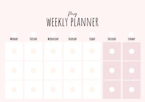 Kids Routine Chart Daily Planner