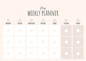 Kids Routine Chart Weekly Planner