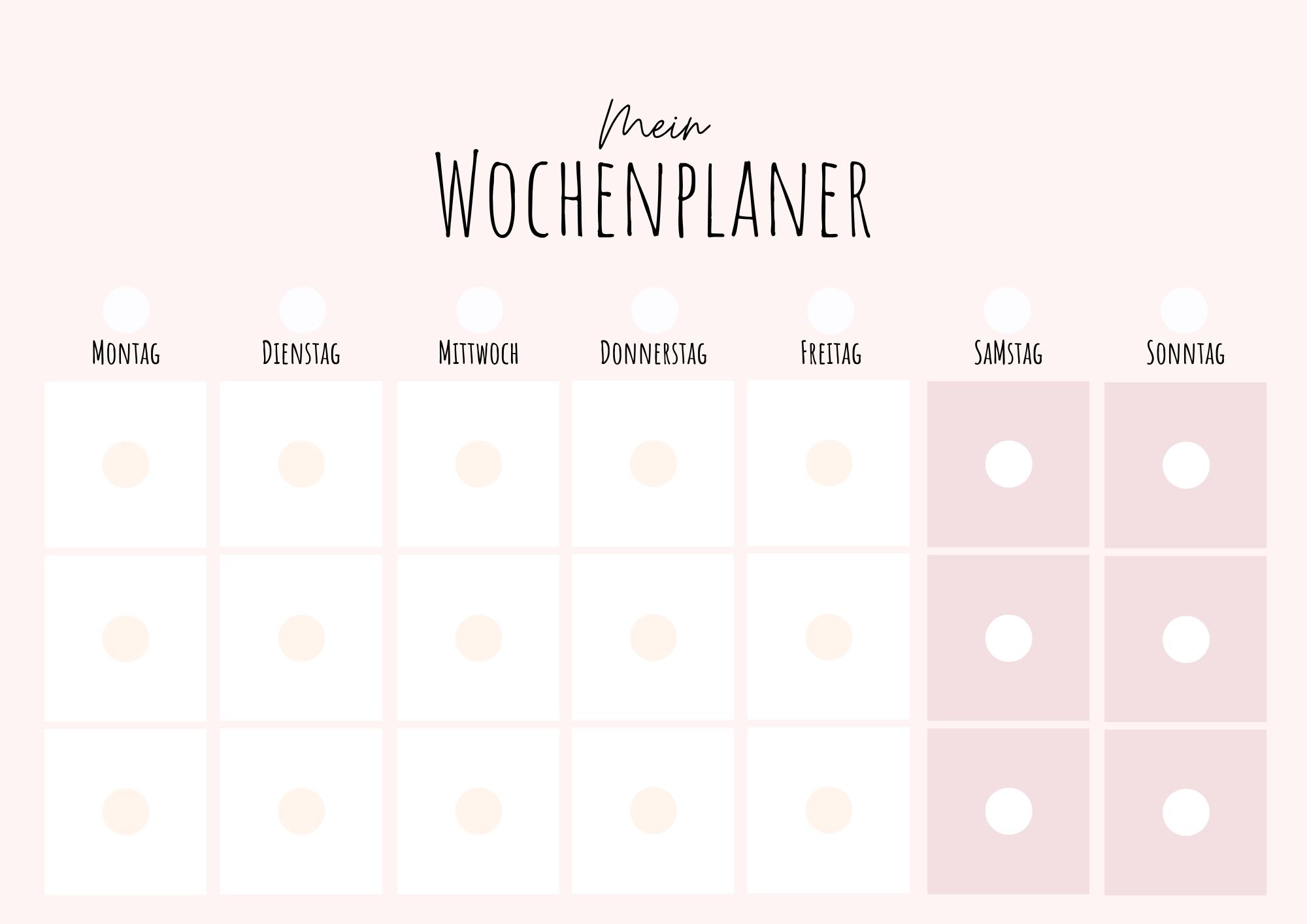 Wochenplan Kinder zum Ausdrucken ️ | DIY | Als PDF ️