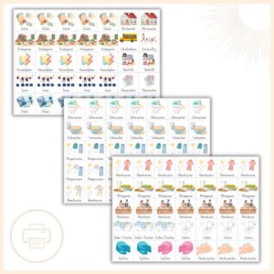 Wochenplaner Symbole für Kinder