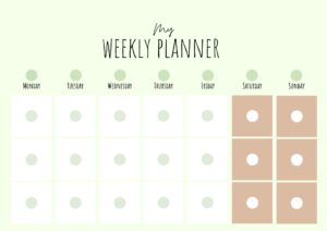 Kids Routine Chart Weekly Planner