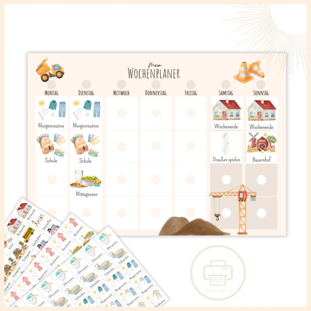 Kindergarten Wochenplan 💗 LITTLEYOGIHAPPYMIND