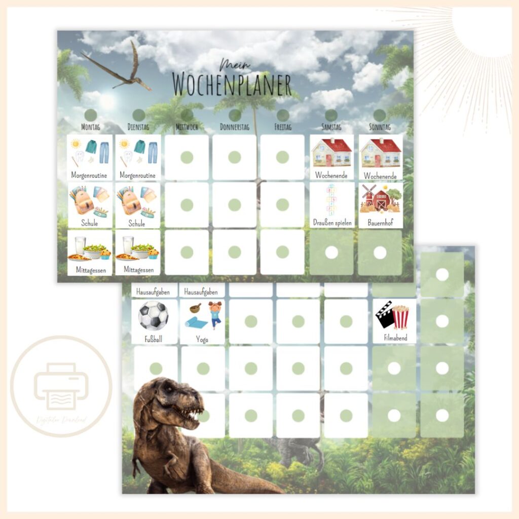 Wochenplan Kinder zum Ausdrucken ️ | DIY | Als PDF ️