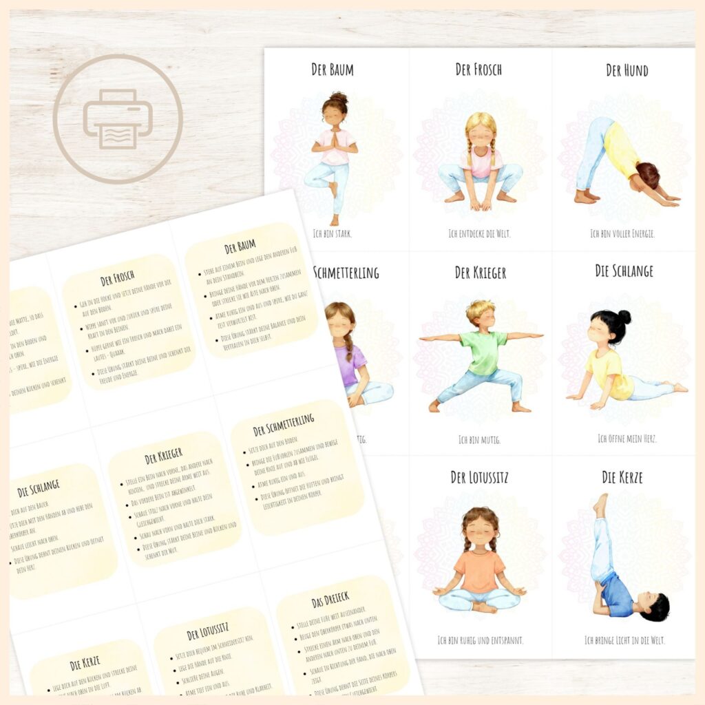Yoga Karten Kinder