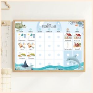 Routineplaner für Kinder Meerestiere