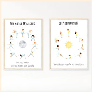 Mondgruss-Yoga-Kinder-Poster