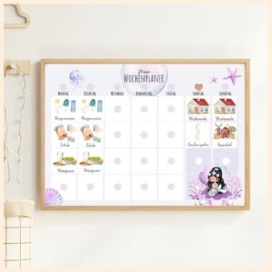 Routineplaner für Kinder Meerjungfrau