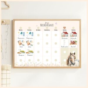 Routineplaner für Kinder Pferde