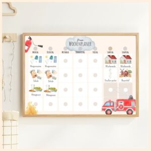 Routineplaner für Kinder Feuerwehr