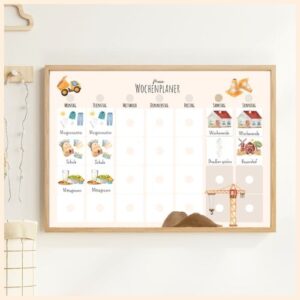 Routineplaner für Kinder Baustelle