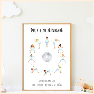 Yoga-Poster-Kinder-Mondgruss