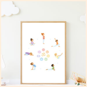 Chakra Yoga Poster Kinder